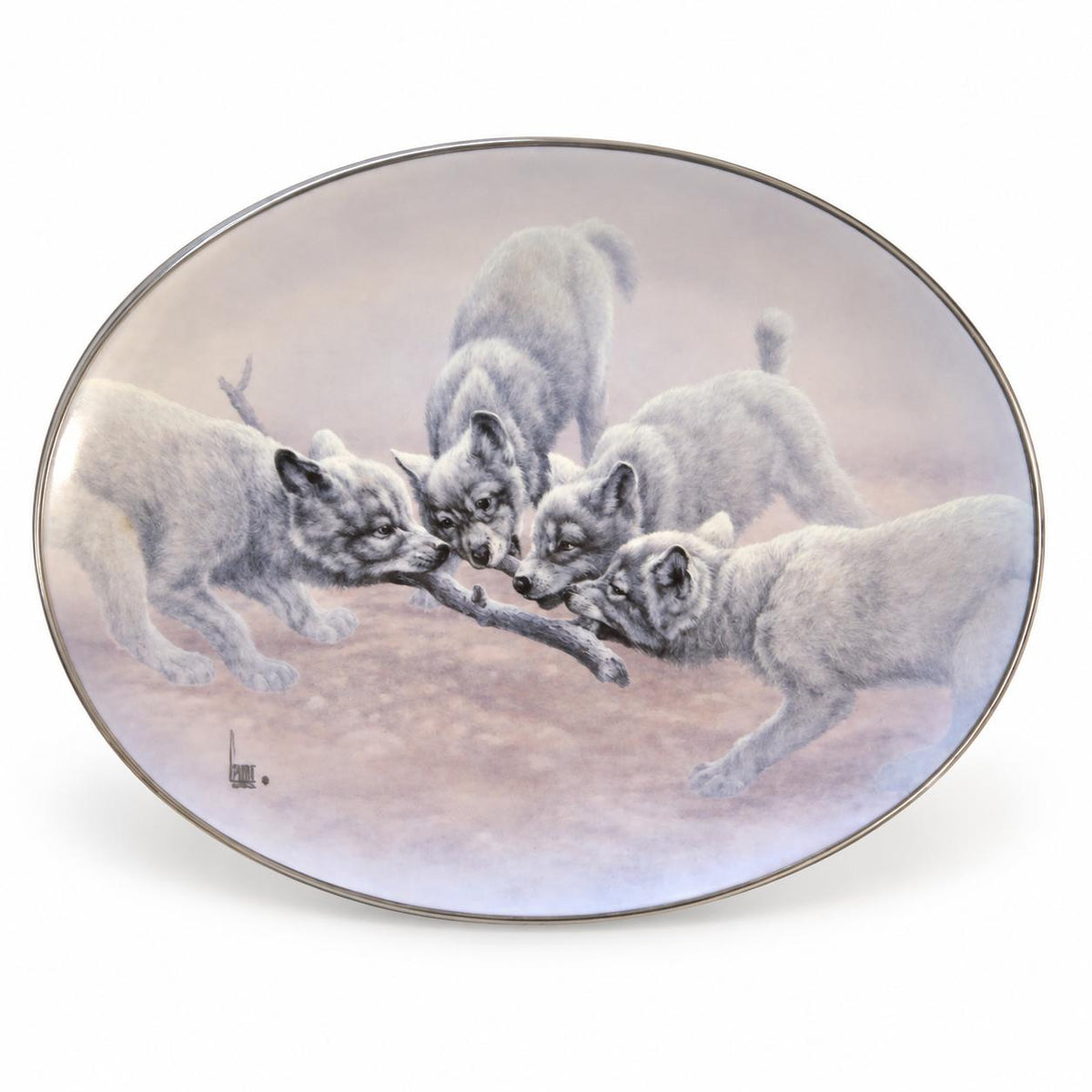 Platos de Porcelana Fina Coleccionables de Lobos – Edición Especial Bradford Exchange