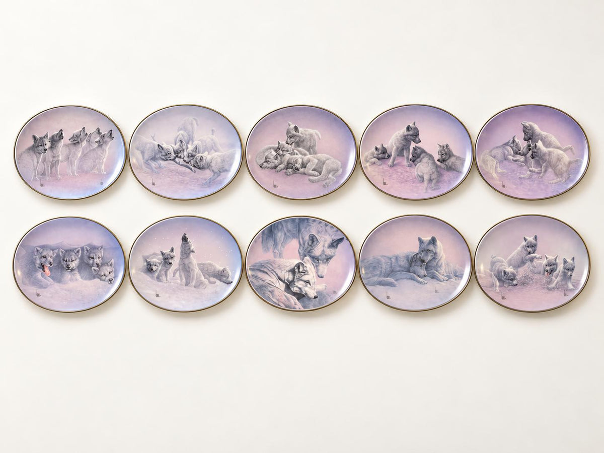 Platos de Porcelana Fina Coleccionables de Lobos – Edición Especial Bradford Exchange