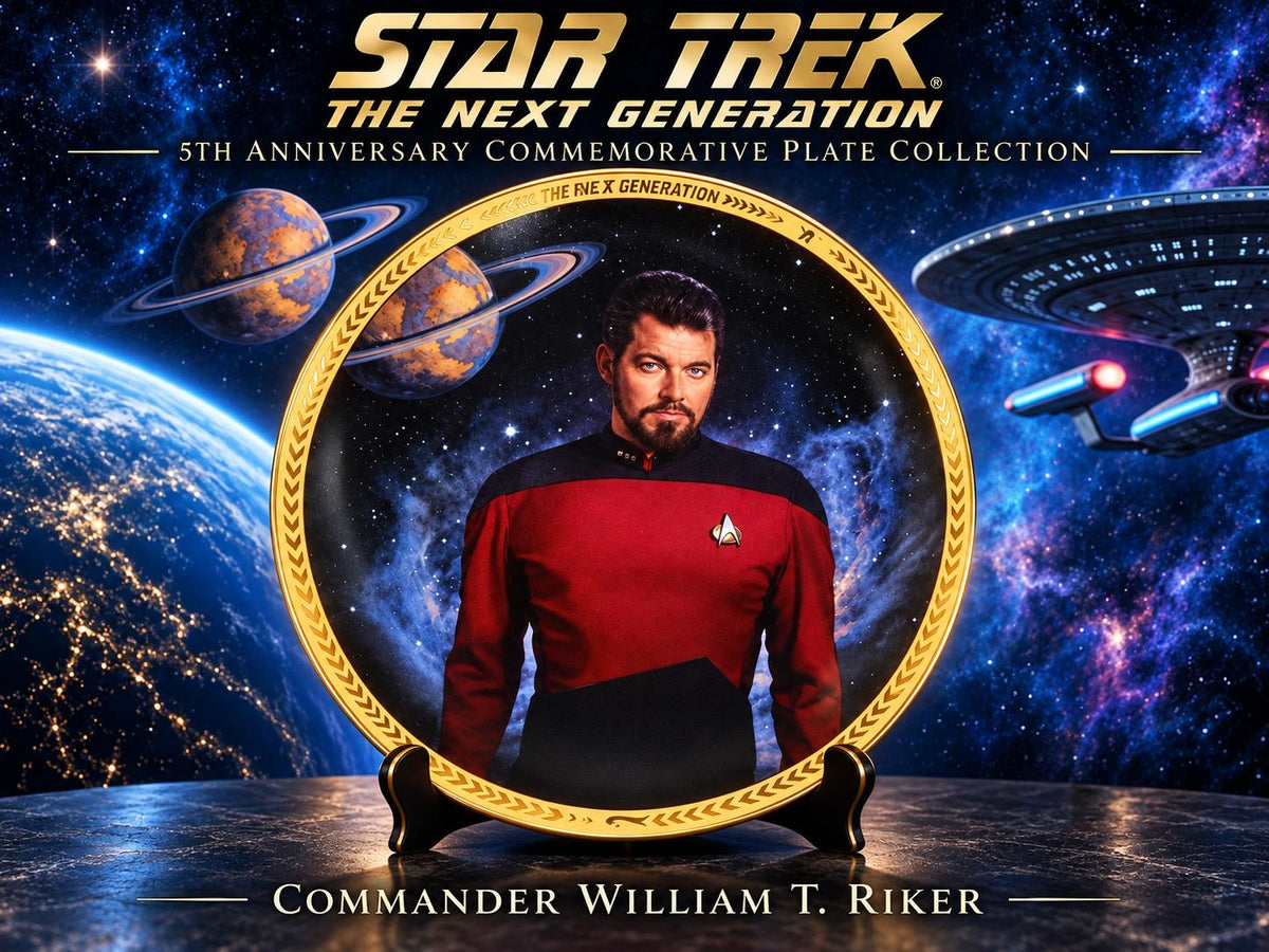 Plato de Colección Comandante William T. Riker – Star Trek: The Next Generation, 5.º Aniversario
