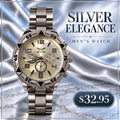 Reloj ZHOWE para Hombre con Brazalete Plateado – Esfera Clara y Eslabones con Textura