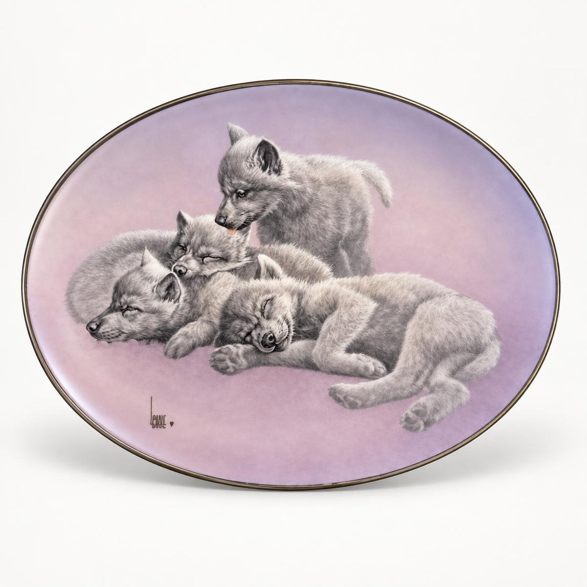 Platos de Porcelana Fina Coleccionables de Lobos – Edición Especial Bradford Exchange