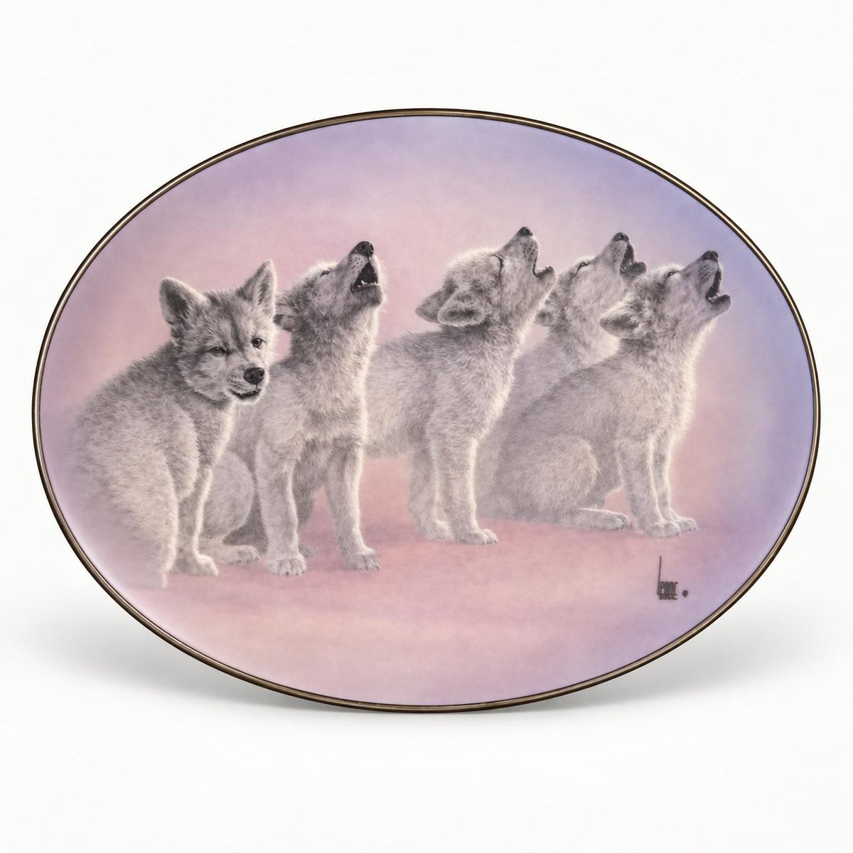 Platos de Porcelana Fina Coleccionables de Lobos – Edición Especial Bradford Exchange