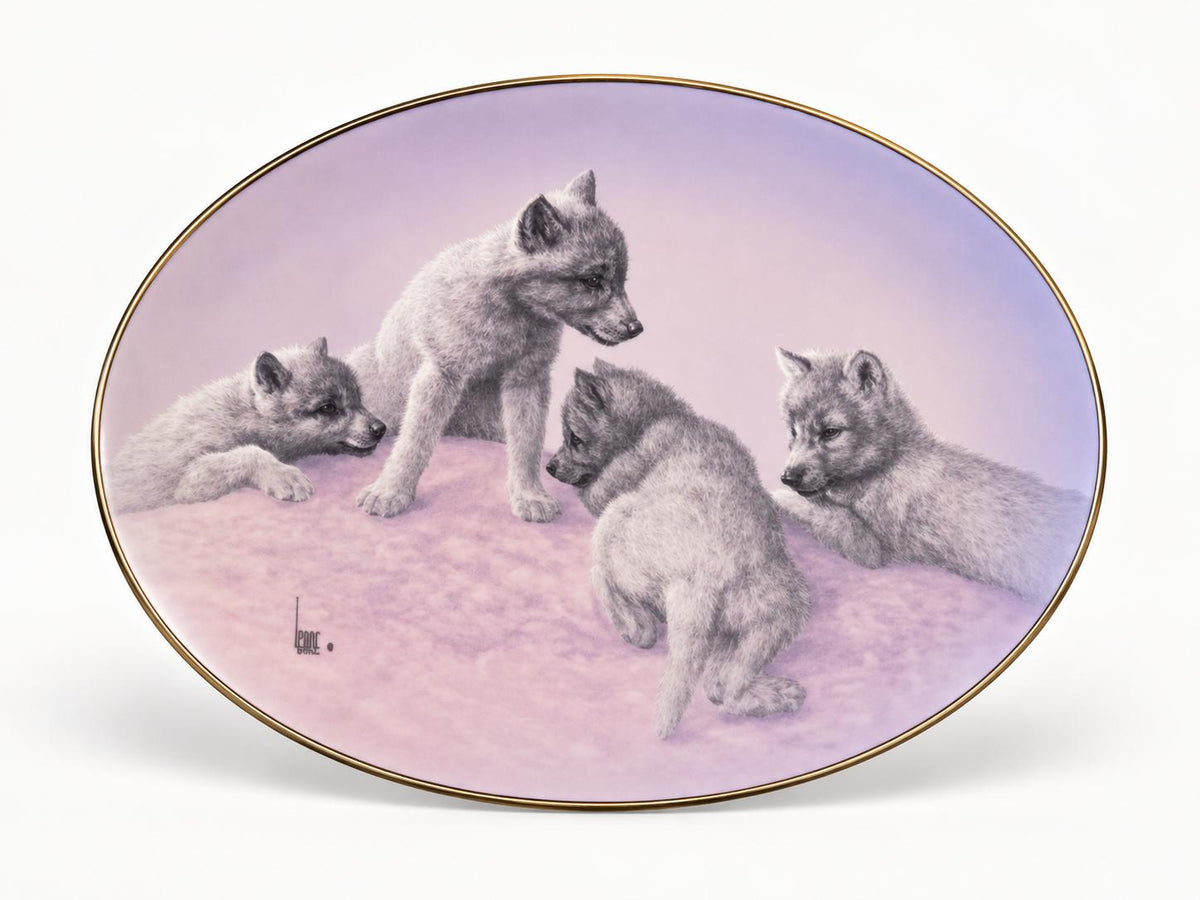 Platos de Porcelana Fina Coleccionables de Lobos – Edición Especial Bradford Exchange