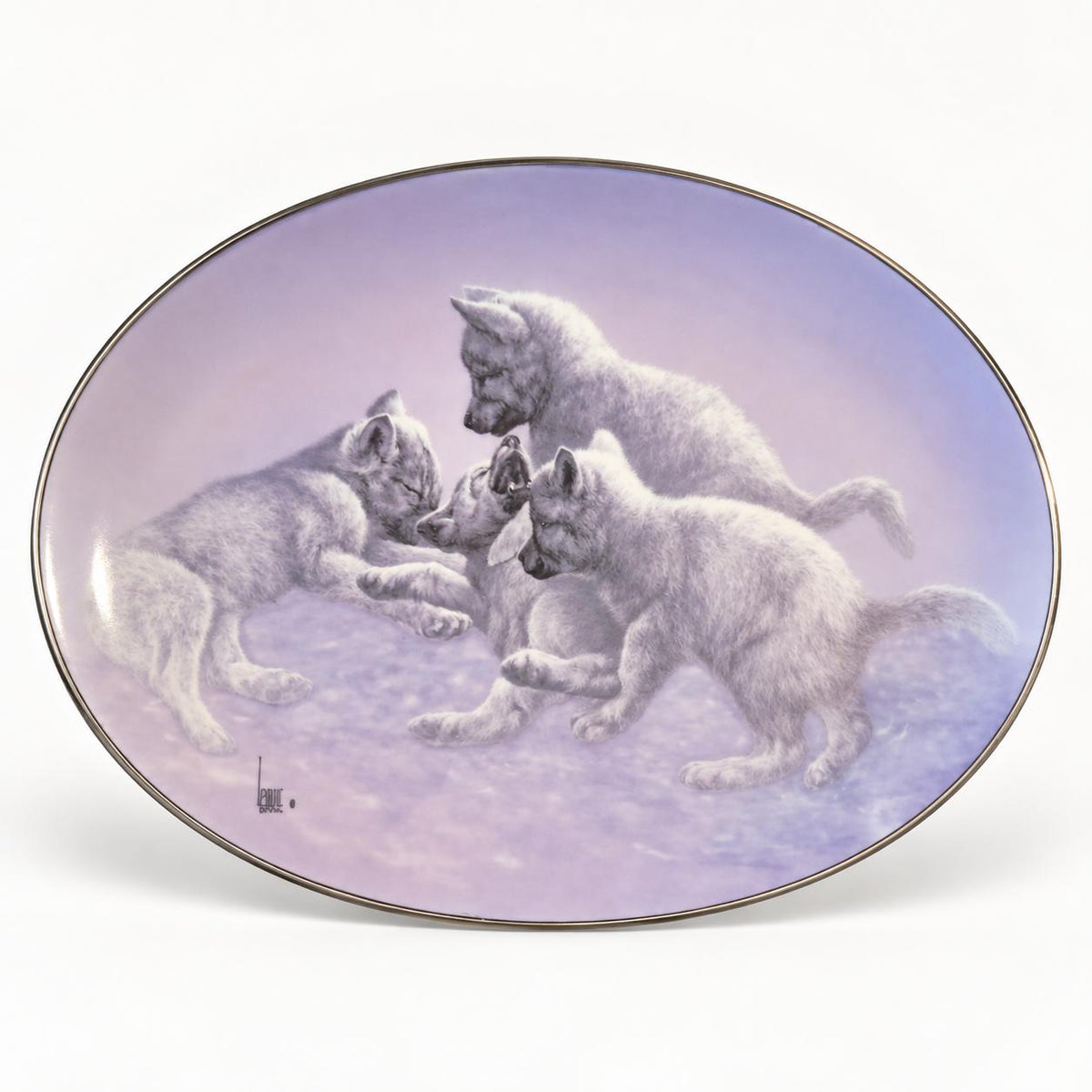 Platos de Porcelana Fina Coleccionables de Lobos – Edición Especial Bradford Exchange