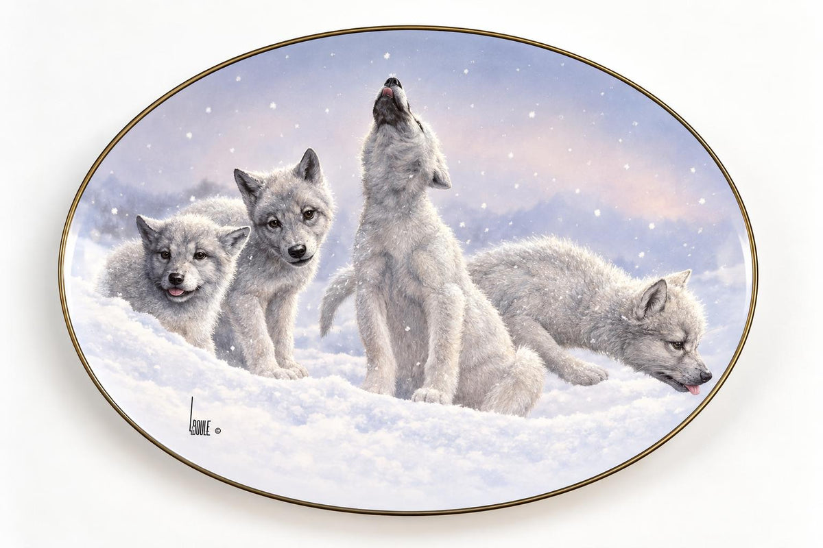Platos de Porcelana Fina Coleccionables de Lobos – Edición Especial Bradford Exchange