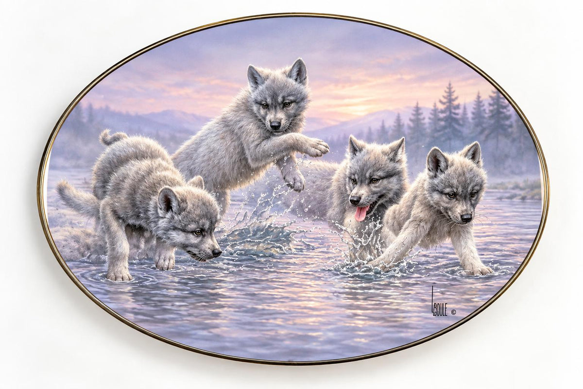 Platos de Porcelana Fina Coleccionables de Lobos – Edición Especial Bradford Exchange