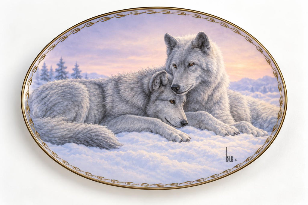 Platos de Porcelana Fina Coleccionables de Lobos – Edición Especial Bradford Exchange