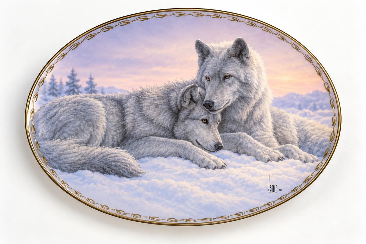 Platos de Porcelana Fina Coleccionables de Lobos – Edición Especial Bradford Exchange