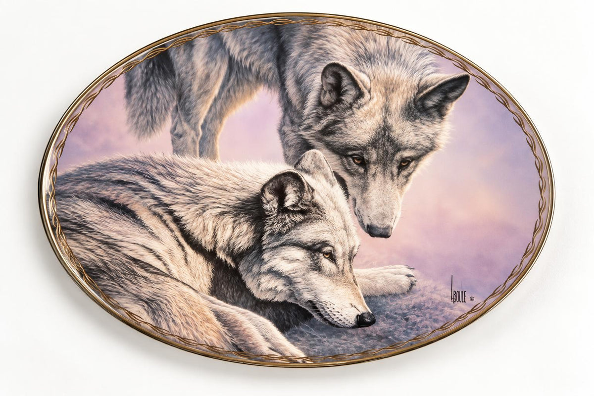 Platos de Porcelana Fina Coleccionables de Lobos – Edición Especial Bradford Exchange
