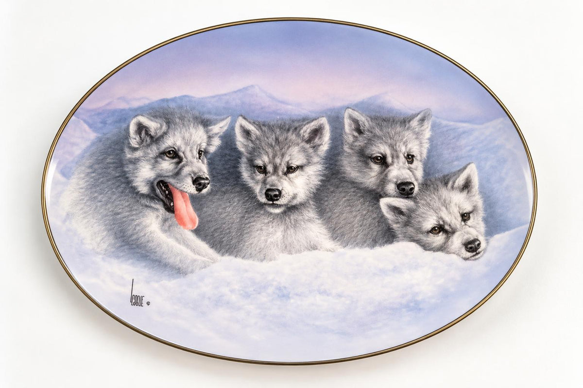 Platos de Porcelana Fina Coleccionables de Lobos – Edición Especial Bradford Exchange
