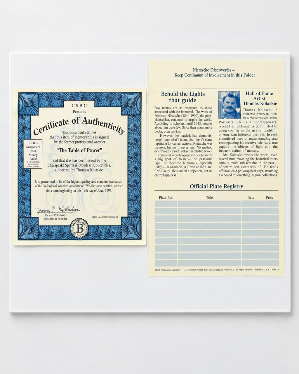 Plato de Colección The Light of Peace – Edición Limitada con Certificado de Autenticidad