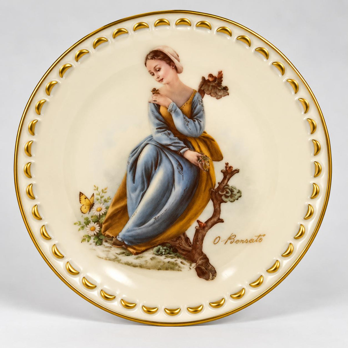 Platos Decorativos de porcelana fina vintage-Edicion Limitada