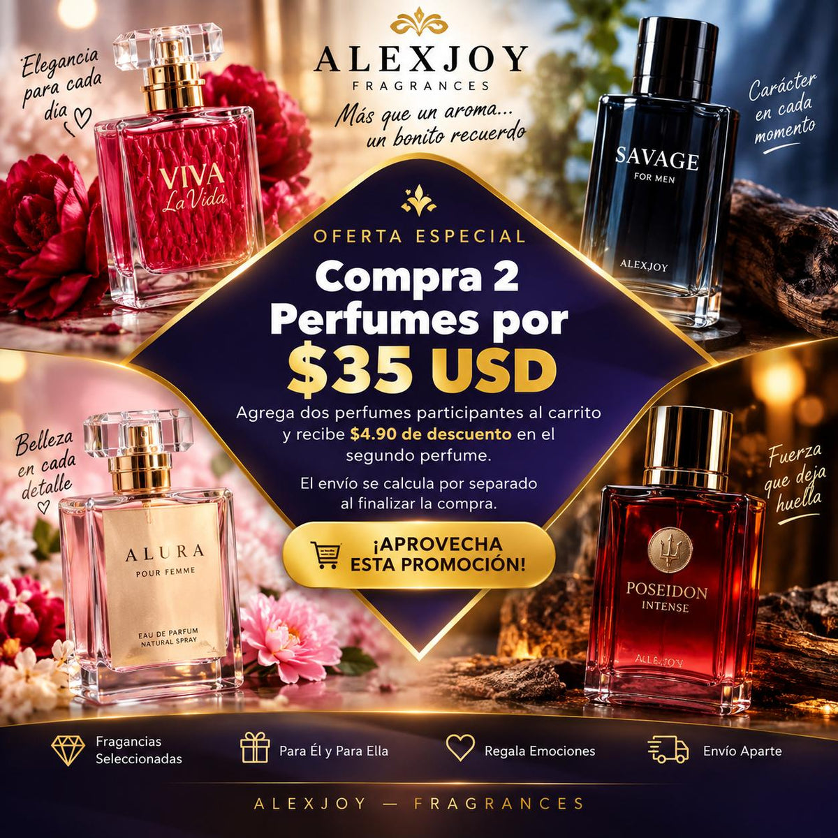 Colección de Perfumes Surtidos para Hombre y Mujer