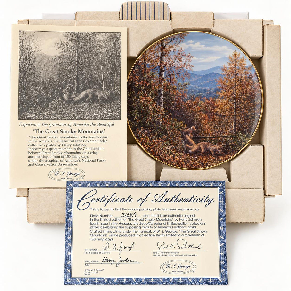 Set Completo de 7 Platos de Colección “America the Beautiful” de Harry Johnson – W.S. George