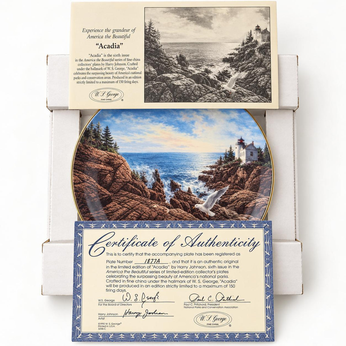 Set Completo de 7 Platos de Colección “America the Beautiful” de Harry Johnson – W.S. George