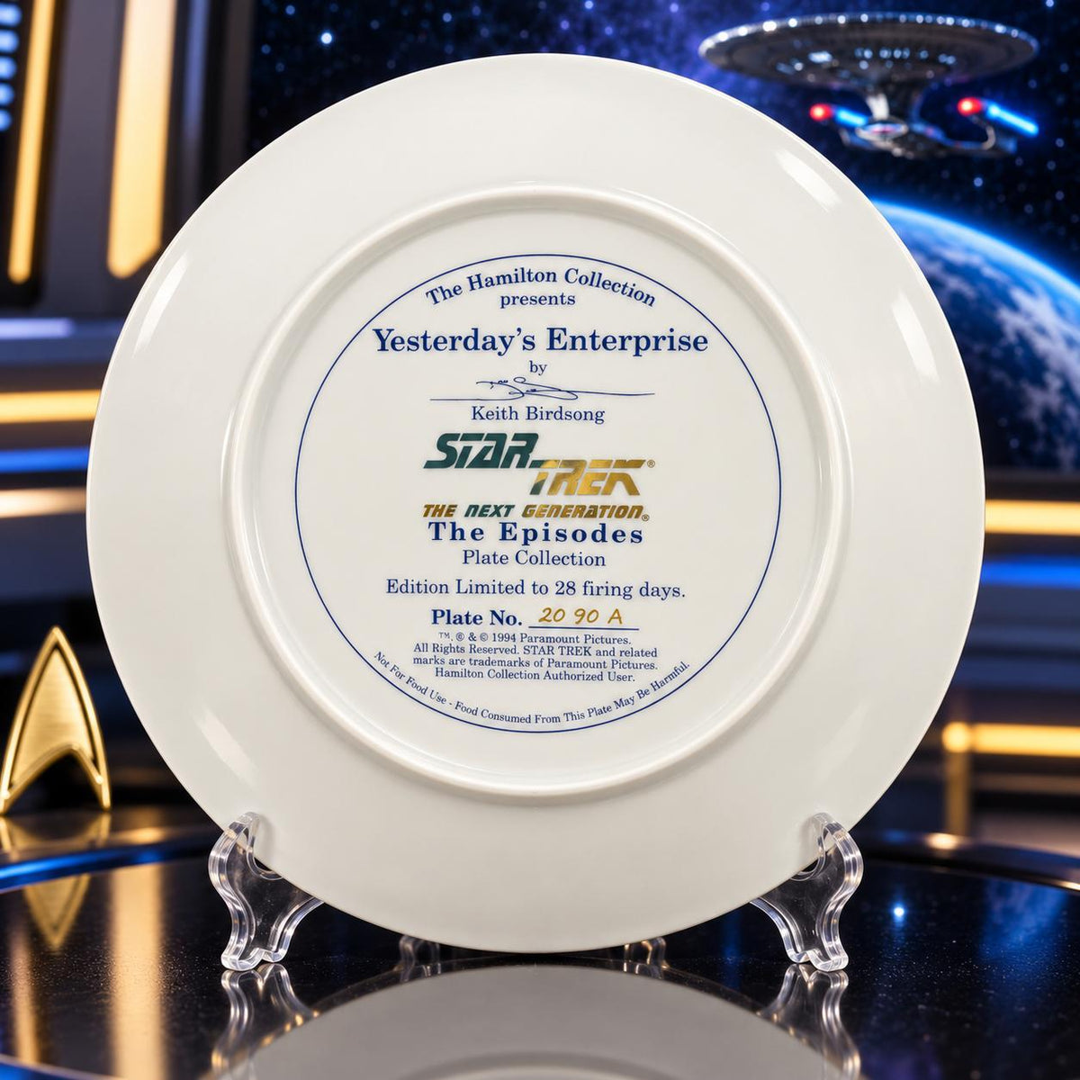 Star Trek: The Next Generation – Colección de Platos The Episodes – Set de 4 con Certificados