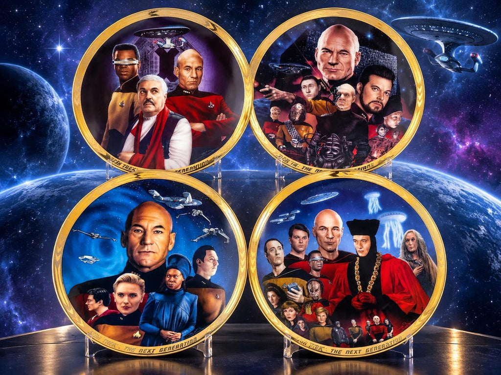 Star Trek: The Next Generation – Colección de Platos The Episodes – Set de 4 con Certificados