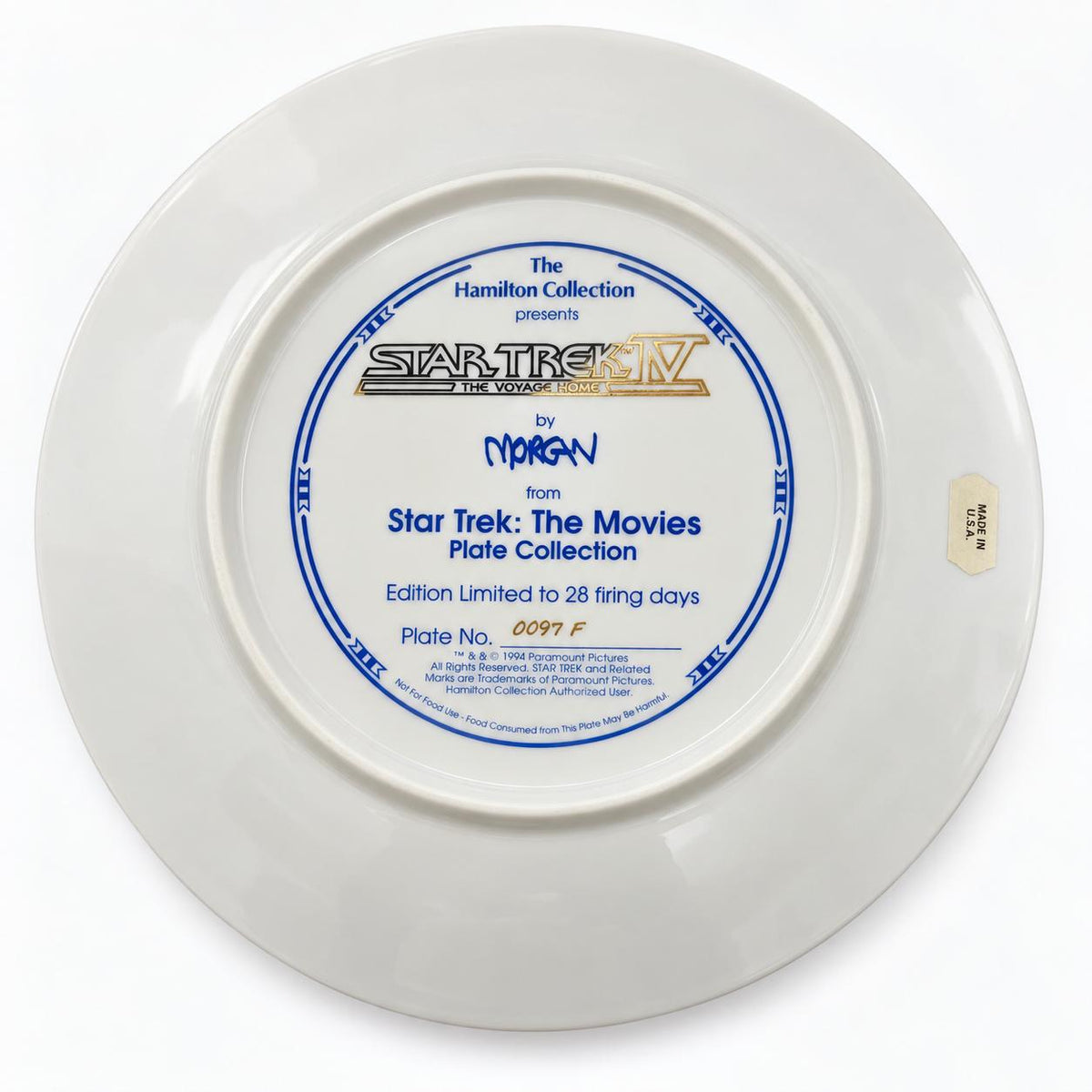 Star Trek IV: The Voyage Home – Plato de la Colección The Movies – Hamilton Collection